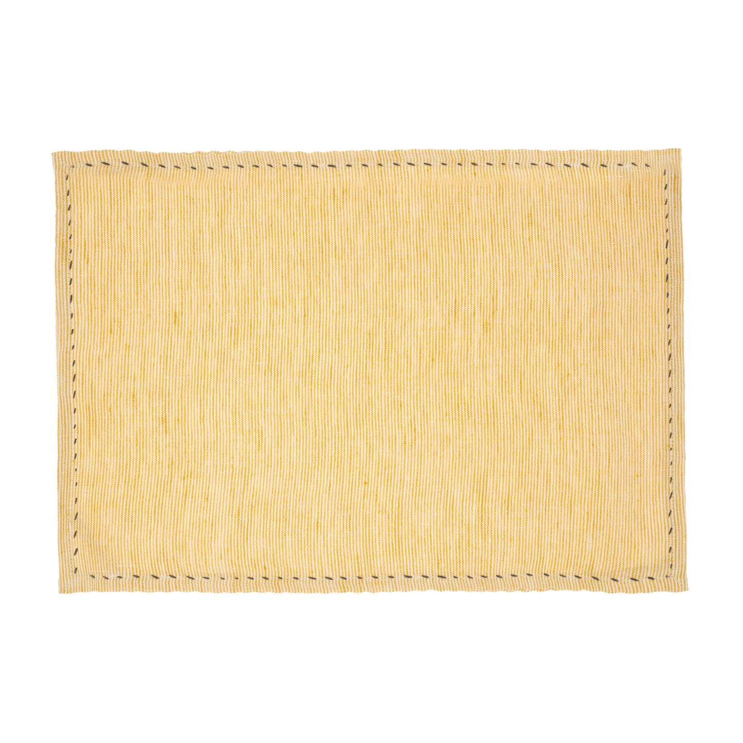 Linen Pinstripe Placemats S/4 Yellow