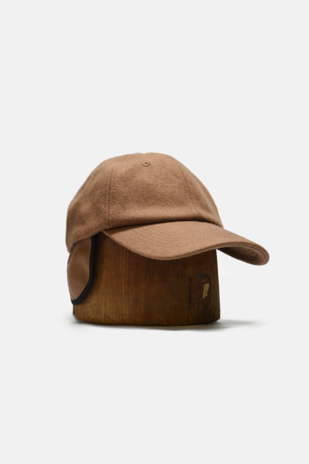 Snapback Wool Hat with Ear-Flap: Brown