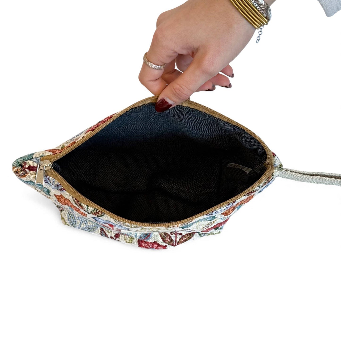 Large Makeup Bag in Flora