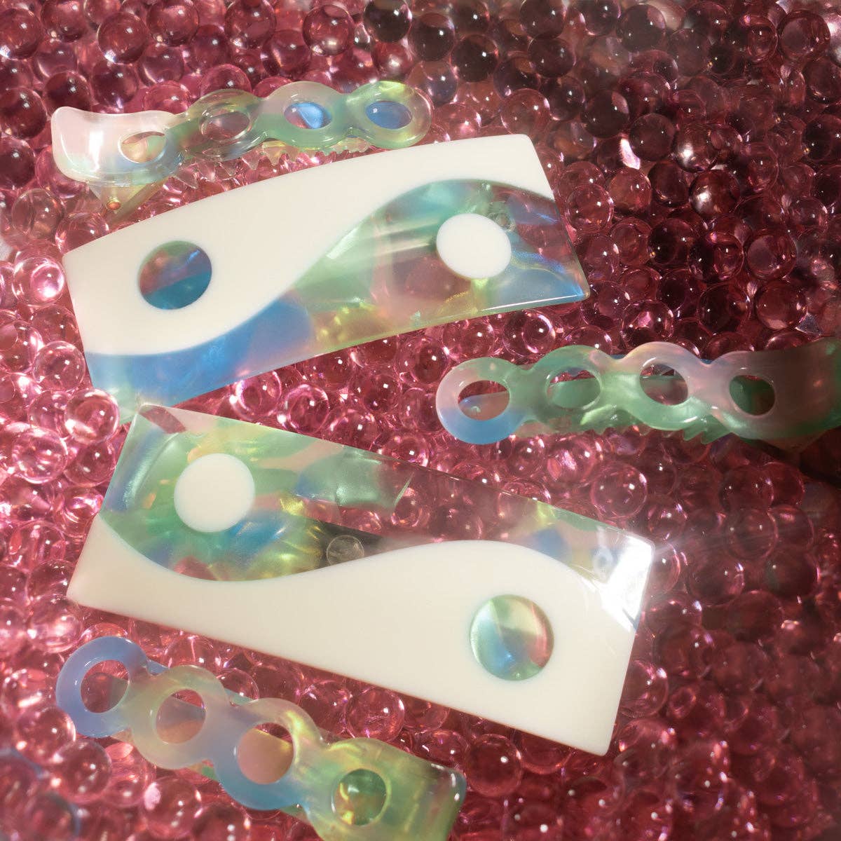 Candy Color Acetate Yin Yang French Barrette