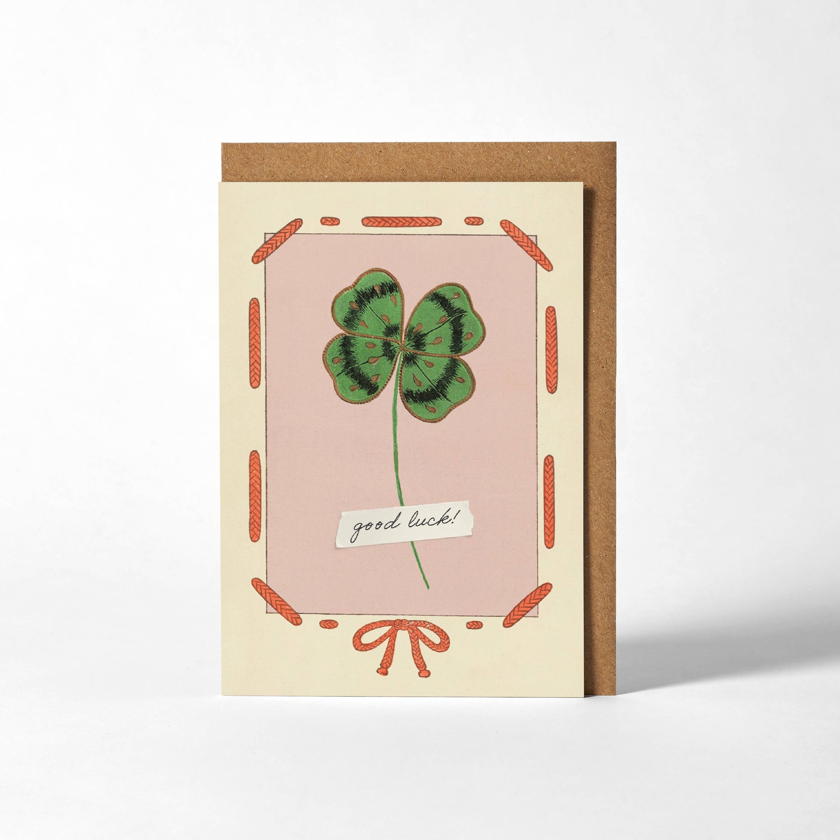 Greetings Card - Good Luck Clover
