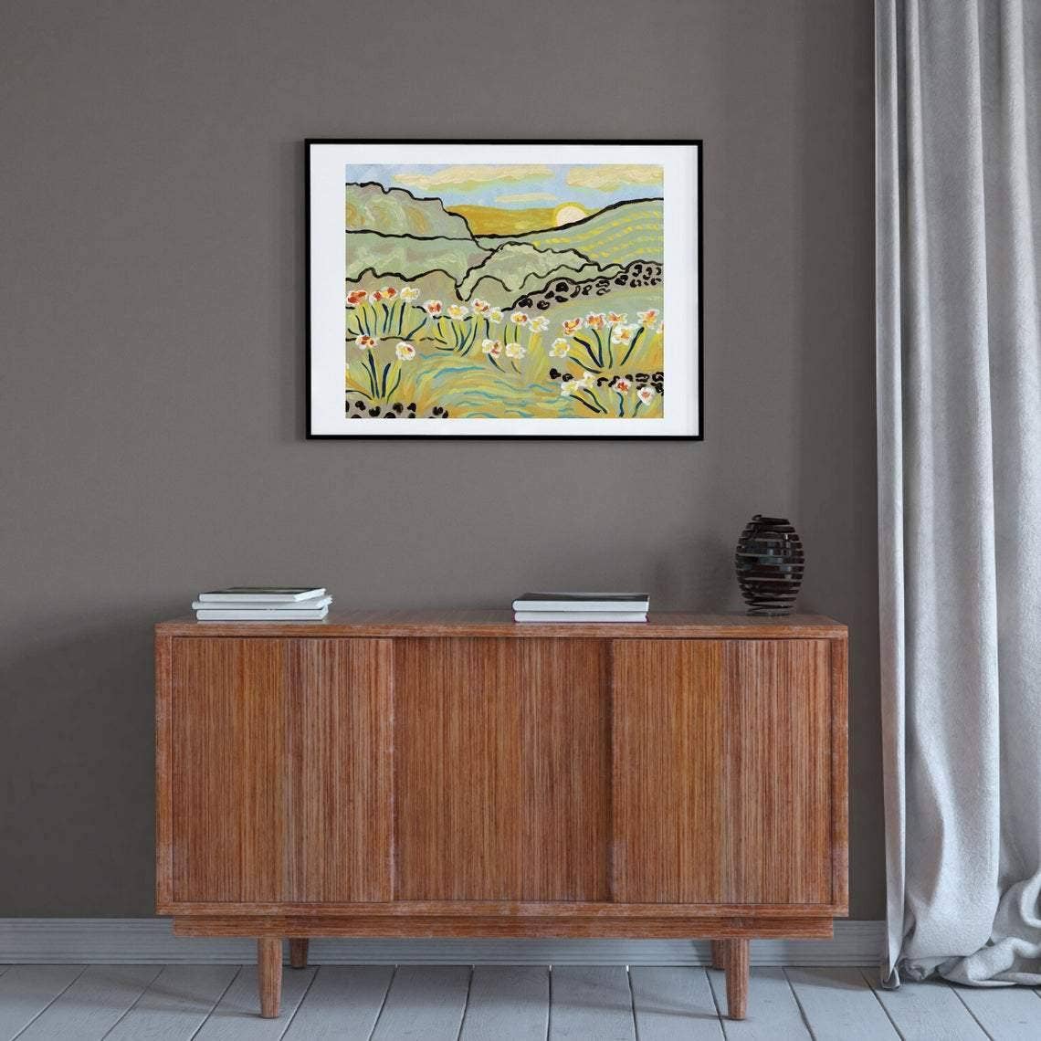 Light Green Landscape Print
