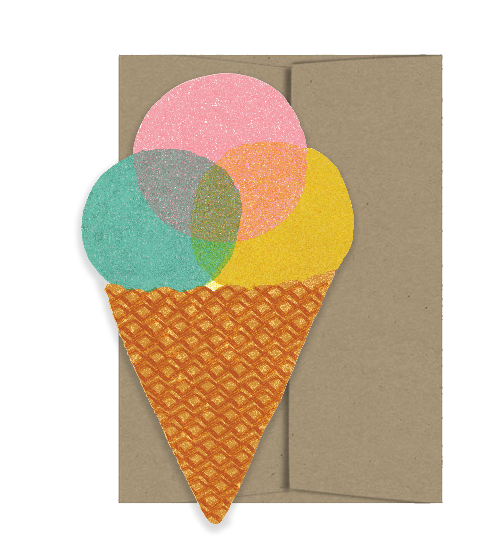 Ice Cream Die Cut Card