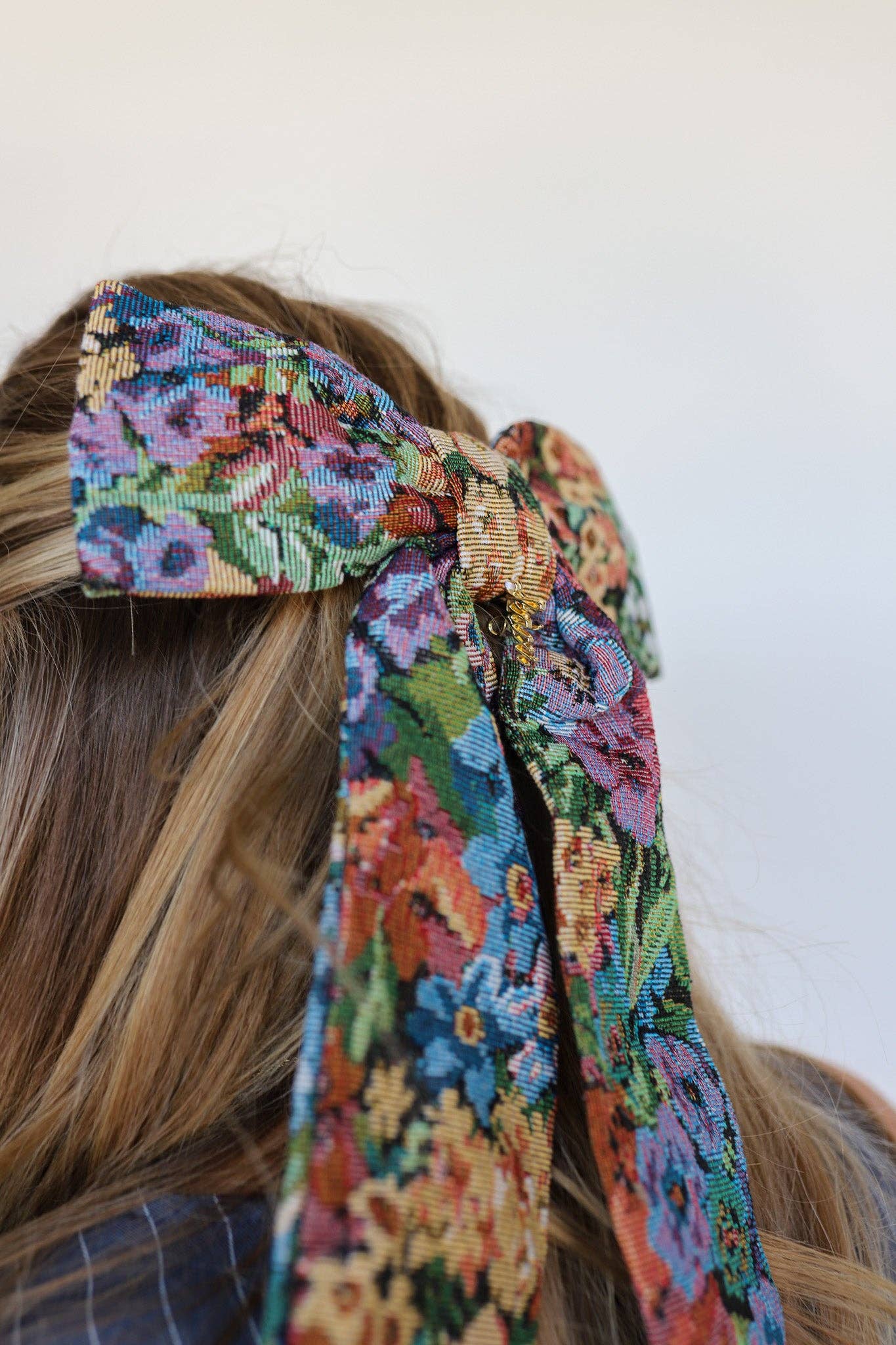 Damask Oversized Hair Bow