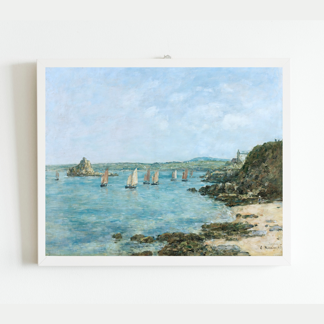 Fishing Boats Antique Art Print