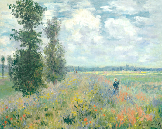 Poppy Fields Near Argenteuil Antique Art Print
