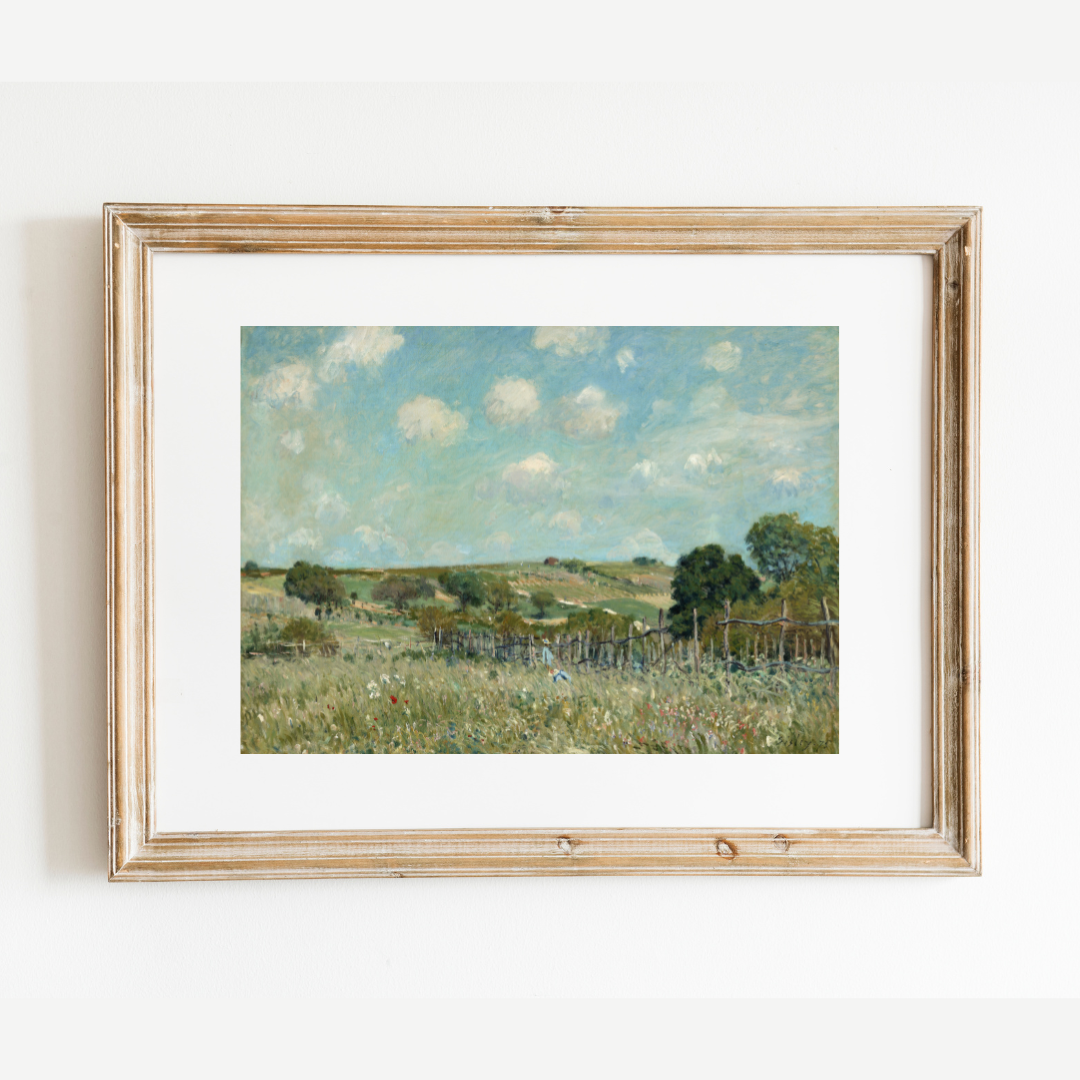 Antique Meadow Landscape Print