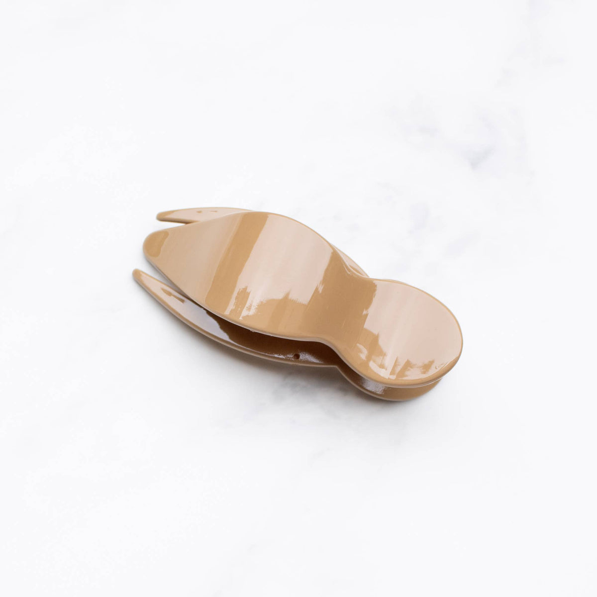 Glossy Bonnie Side Hair Claw Clip: Mustard