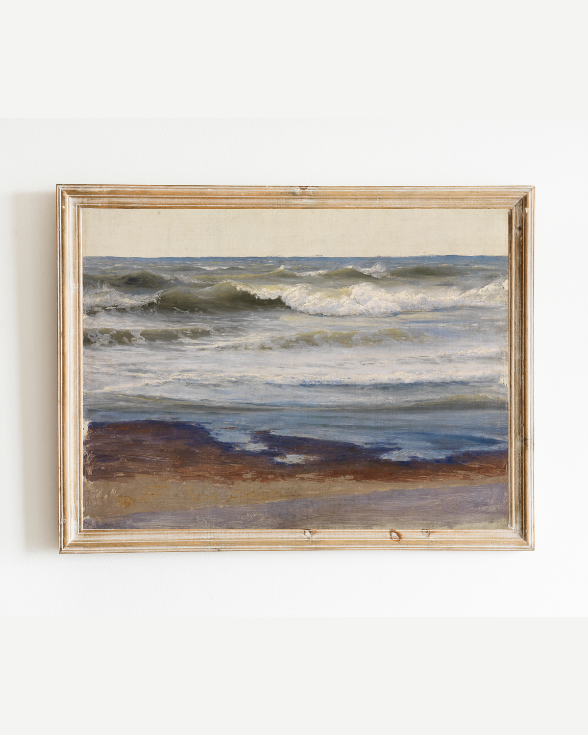 Breaking Waves on the Normandy Coast Art Print