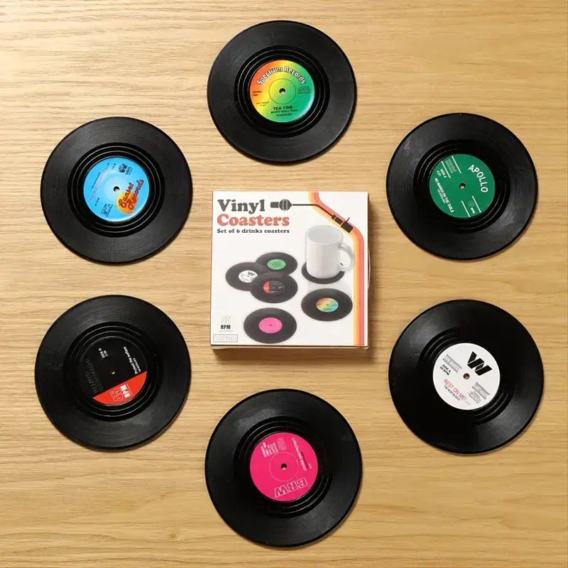 Vinyl Record Coasters
