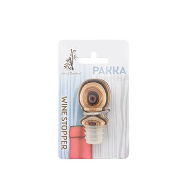 3" Natural Pakka Bottle Stopper - Carded