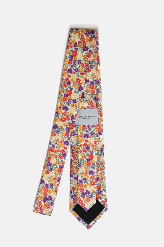 English Wildflower Floral Tie