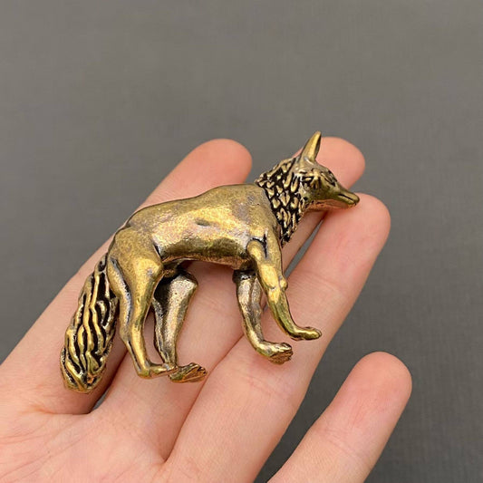 Brass Fox  Crafts Desktop Ornaments Decoration