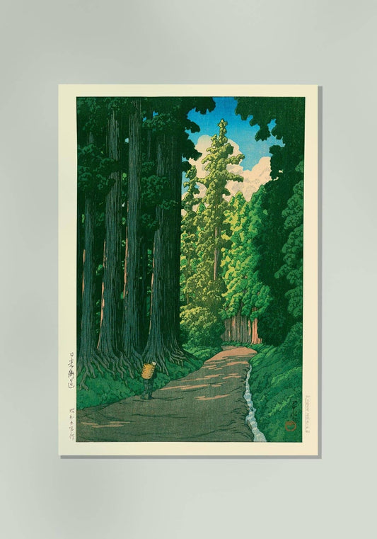Road to Nikko by Hasui: 11x14 Inches