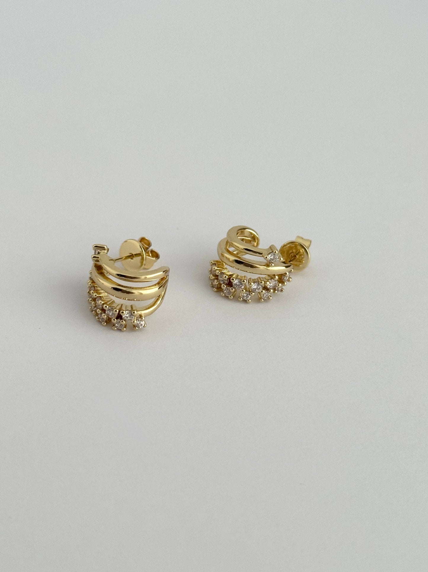 Monia Open hoop Stud Earrings