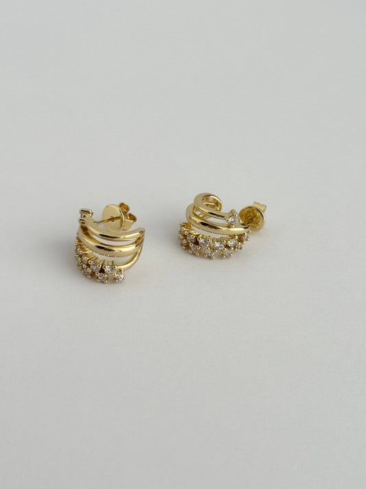 Monia Open hoop Stud Earrings