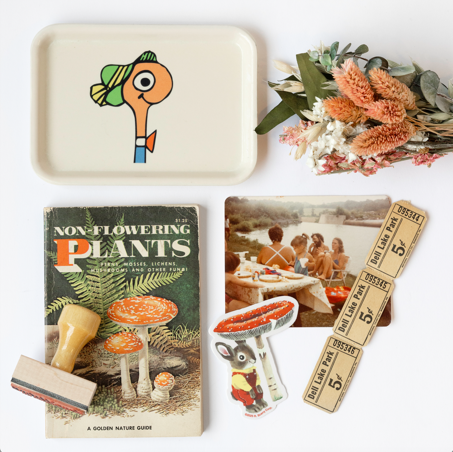 3P4 x Richard Scarry® - Nicholas Bunny Mushroom Sticker
