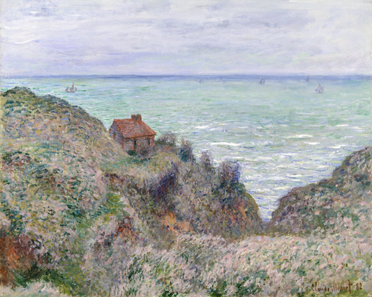 Cabin at the Sea Antique Art Print