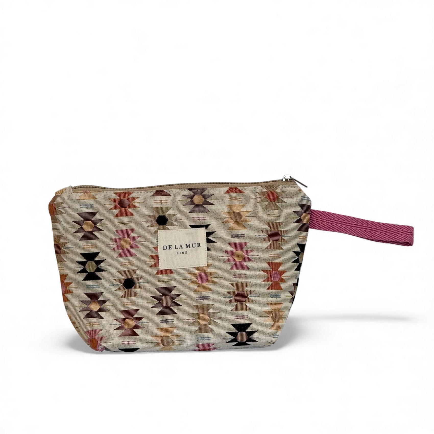 Large Makeup Bag in Spring Geo