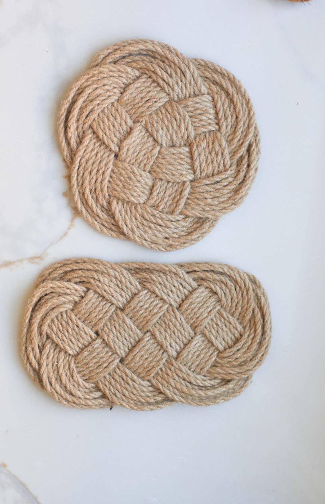Jute Braided Trivet & Coasters