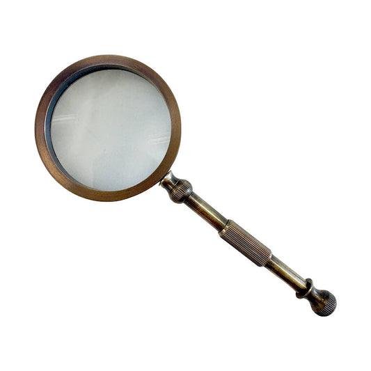 NEW-Small Antiqued Brass Magnifying Glass | Tabletop Decor