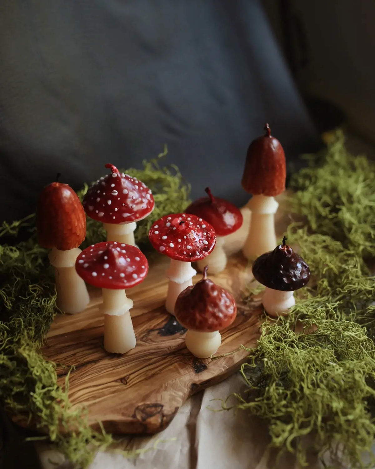 Small Beeswax Mushroom Candle