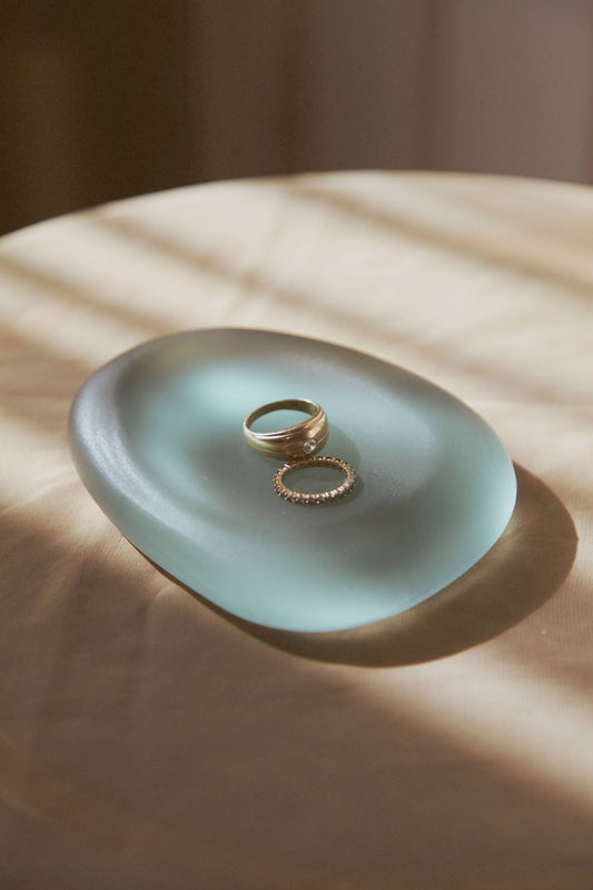 The Resting Stone: Seaglass + Glazed (Set of 2)