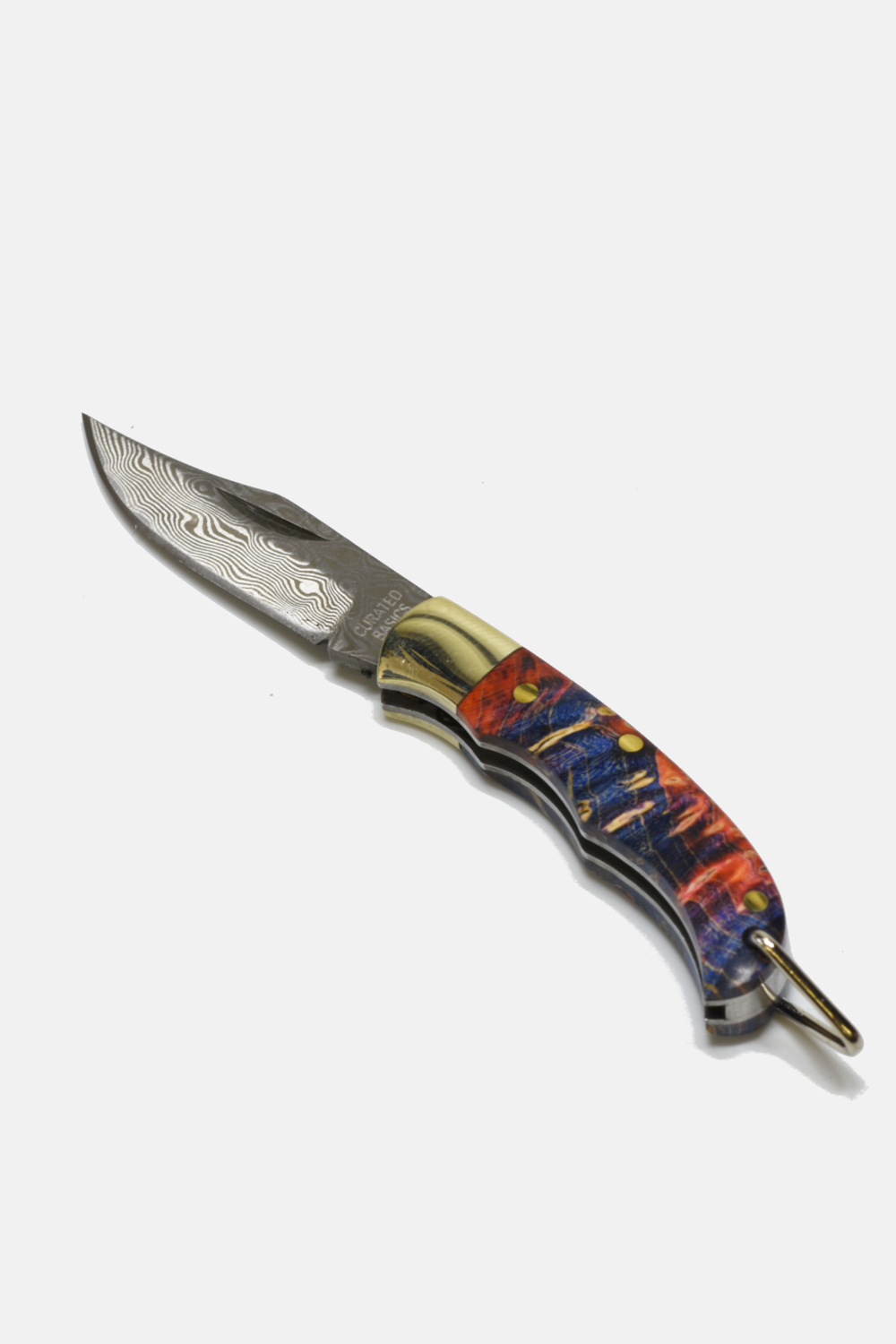 Pakka Wood Inlay Folding Knife