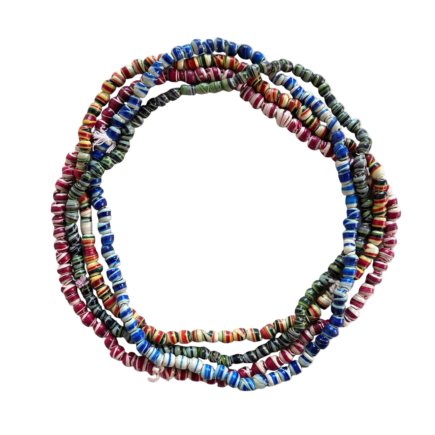 Recycled Cassette Tape Bead Strand Mixed