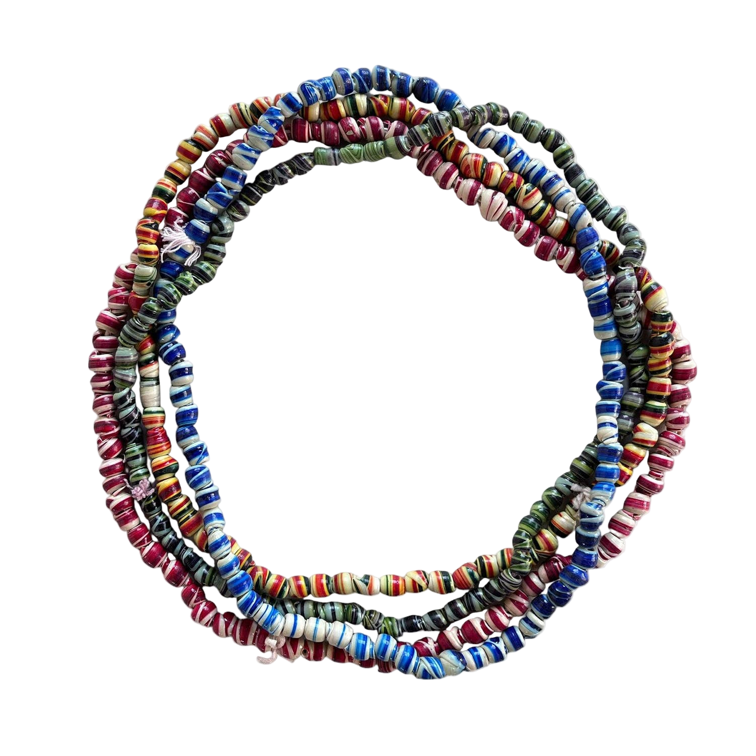 Recycled Cassette Tape Bead Strand Mixed