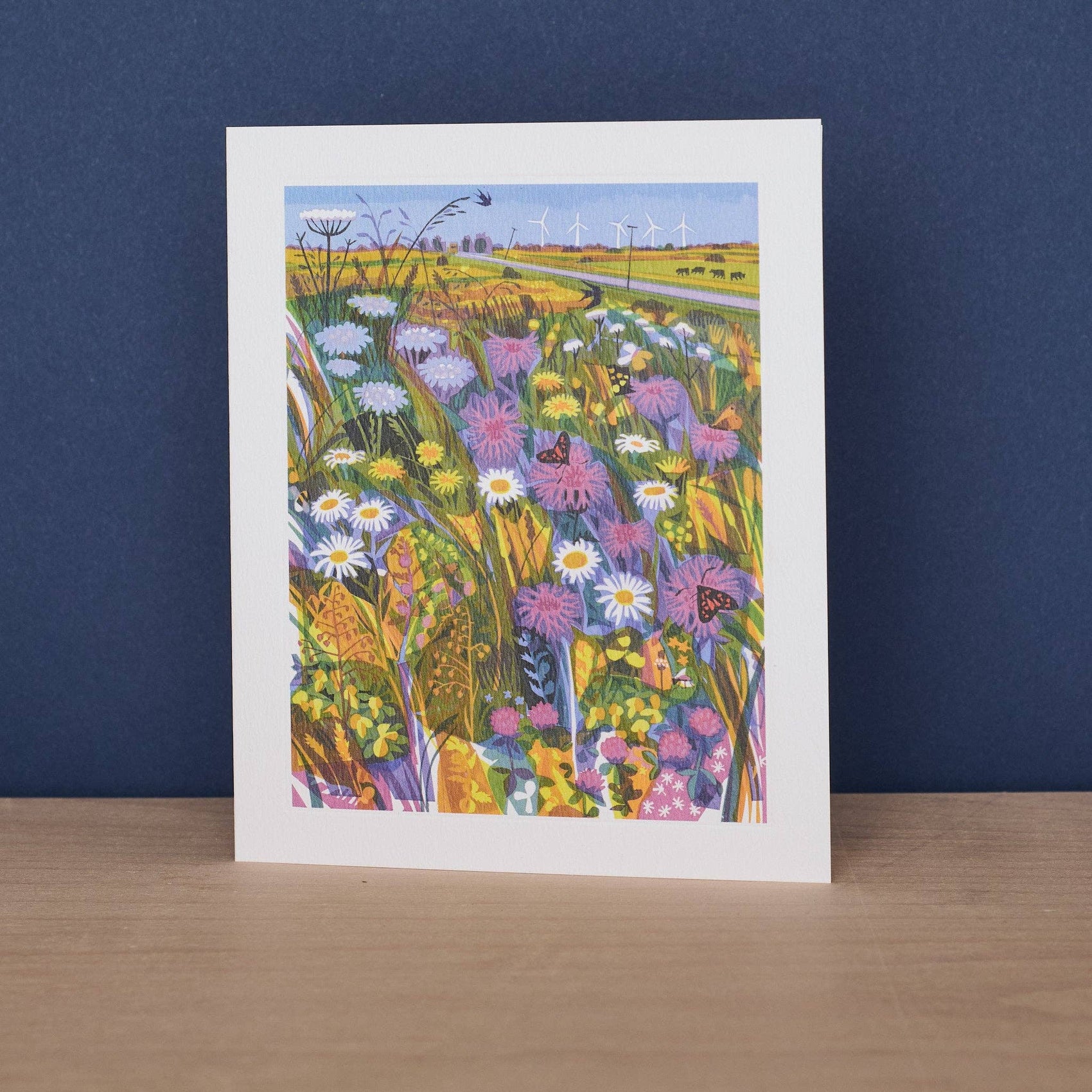 Meadow Flowers And Turbines