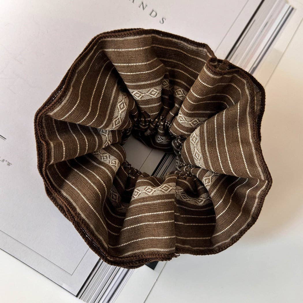 Vintage Striped Scrunchie