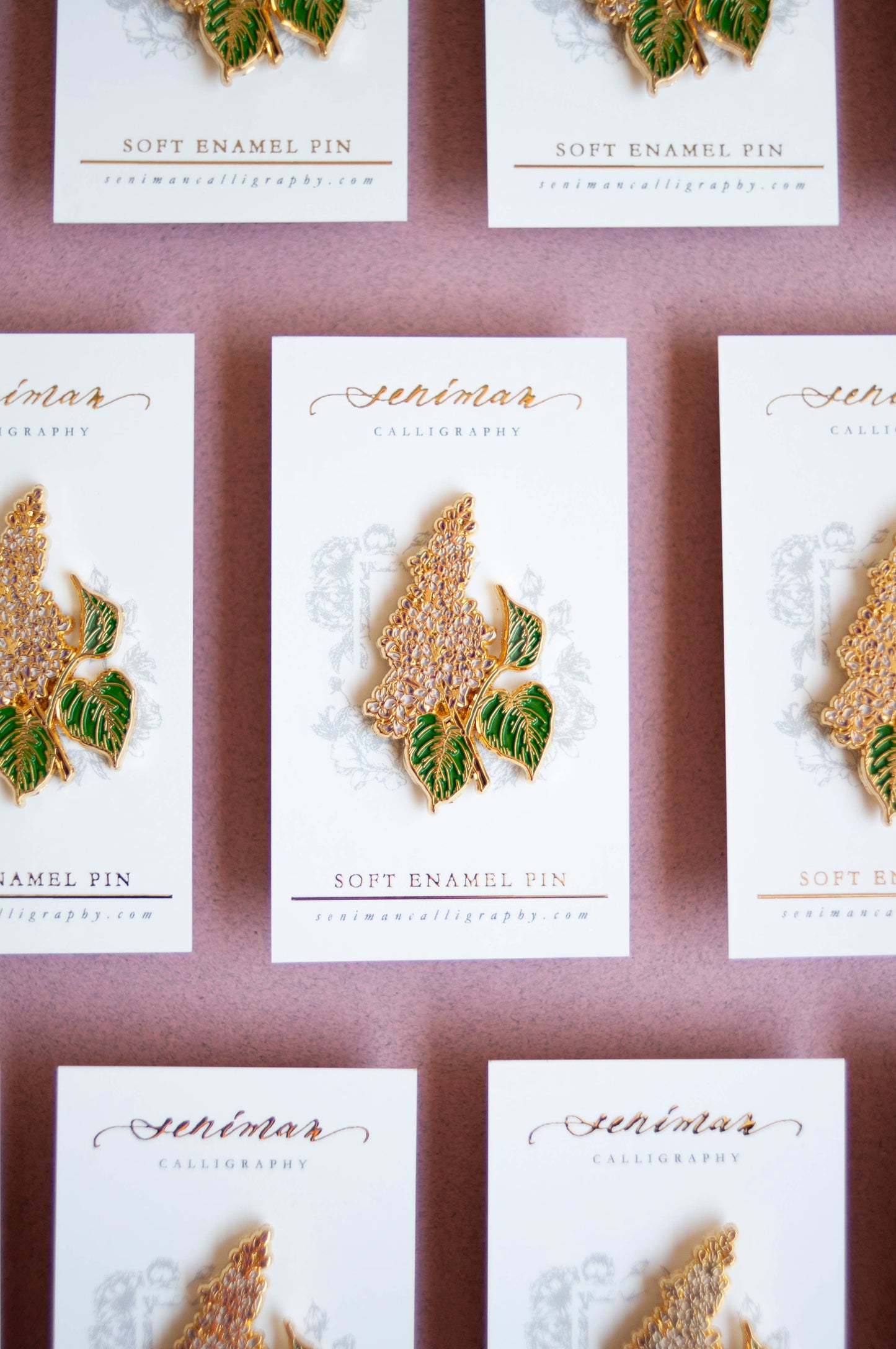 Purple Lilac Gold Soft Enamel Pin