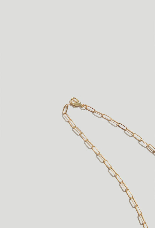 Drawn Cable Chain Necklace Gold
