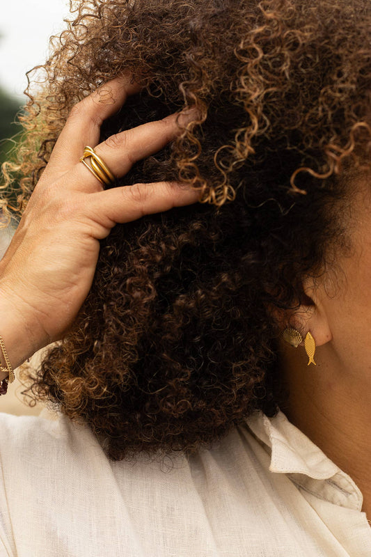 Sardine Studs - Gold or Silver