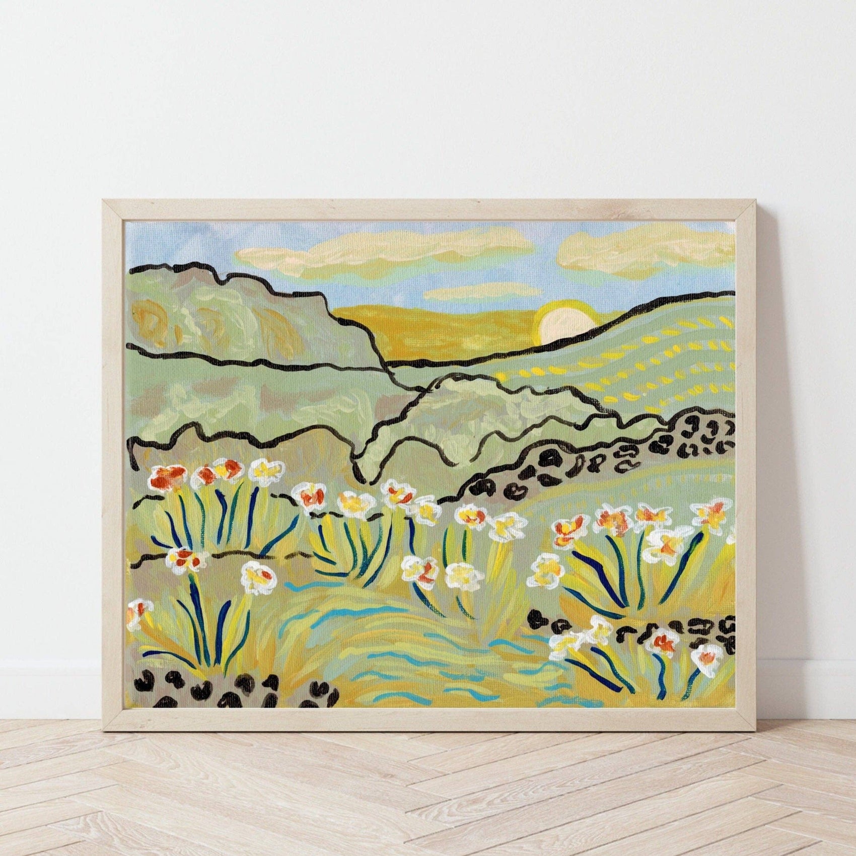 Light Green Landscape Print