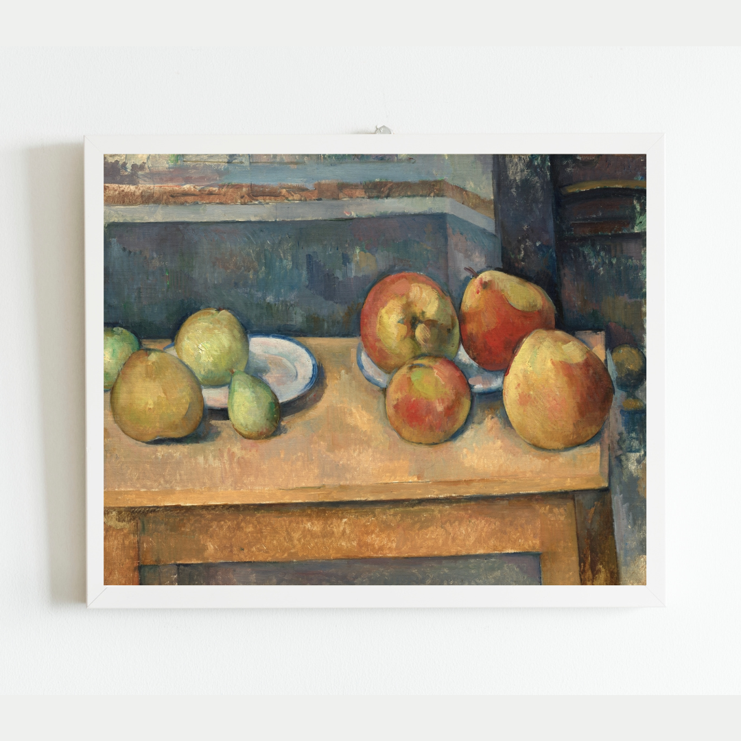 Still Life with Apples and Pears Antique Art Print