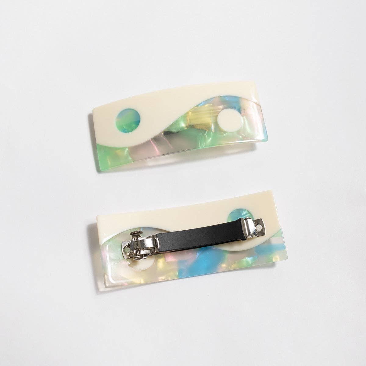 Candy Color Acetate Yin Yang French Barrette