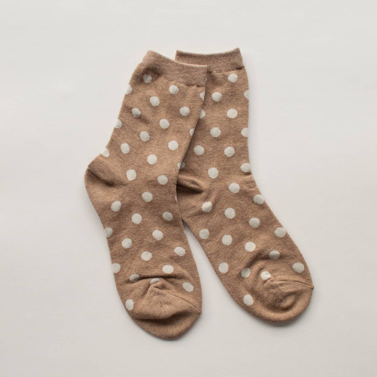 Polka Dots Casual Socks: Rust