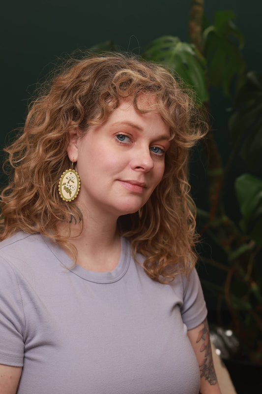 Evelyn Floral Pendant Earrings