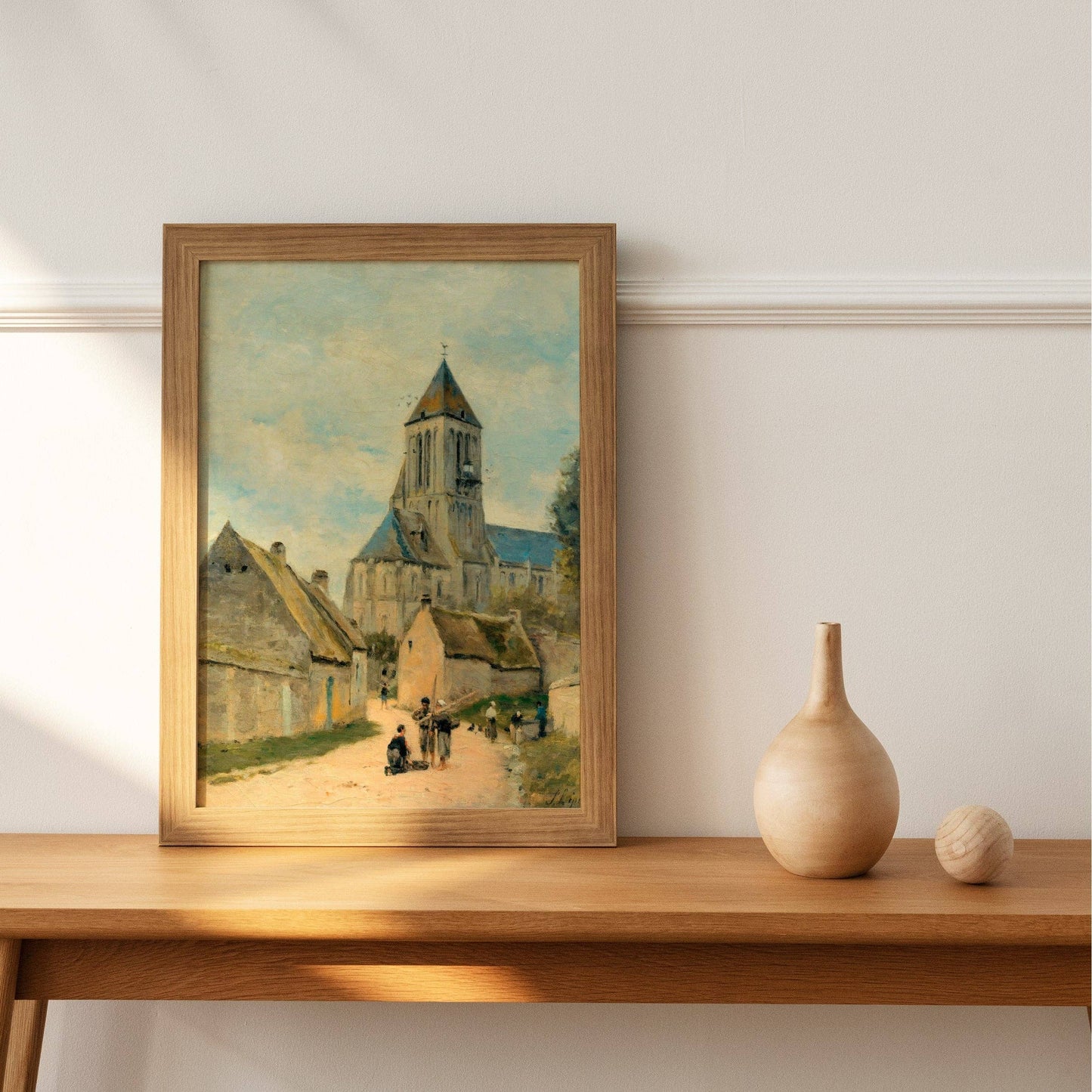 Vintage Cathedral Church Art Print: 8x10 inch