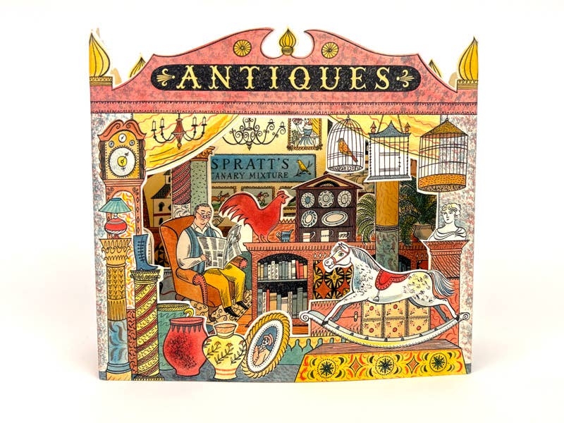 Antiques Shop 3D Card - Emily Sutton