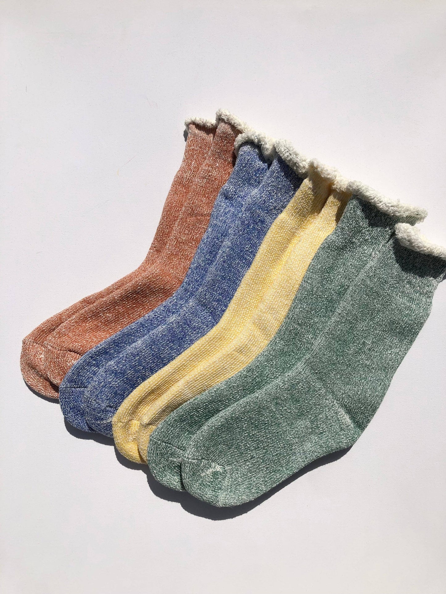 Terry Loop Socks in Lemon