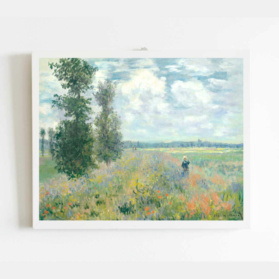 Poppy Fields Near Argenteuil Antique Art Print
