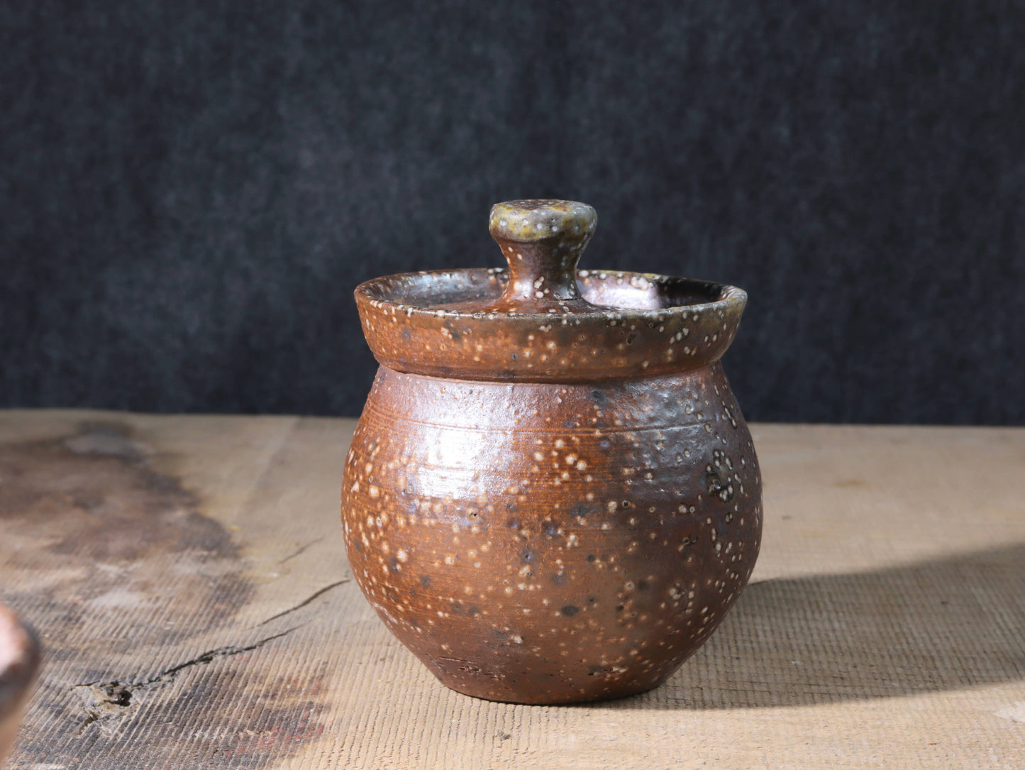 Soda Fired Jar round Seconds! Small superficial cracks