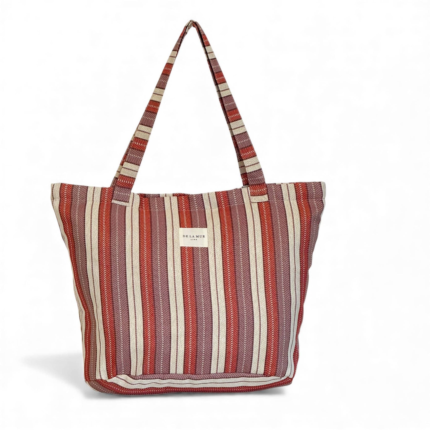 Zippered Tote in Summer Stripe - Large