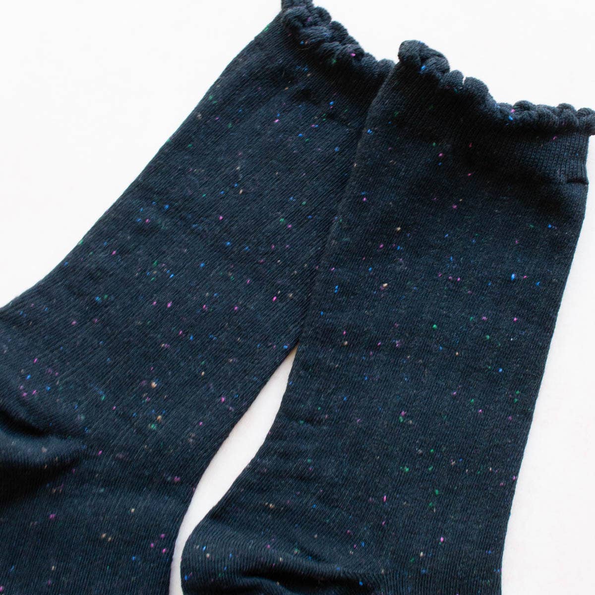 Confetti Solid Socks: Black