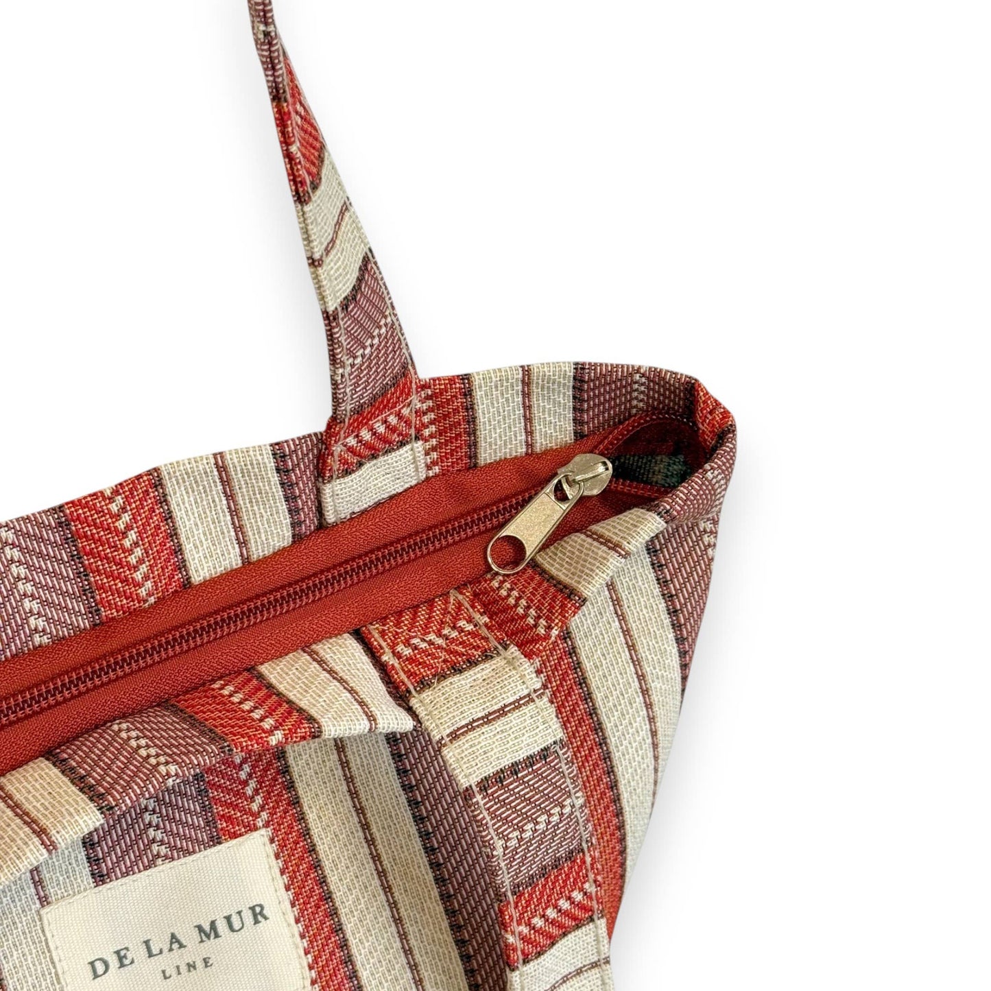 Zippered Tote in Summer Stripe - Medium