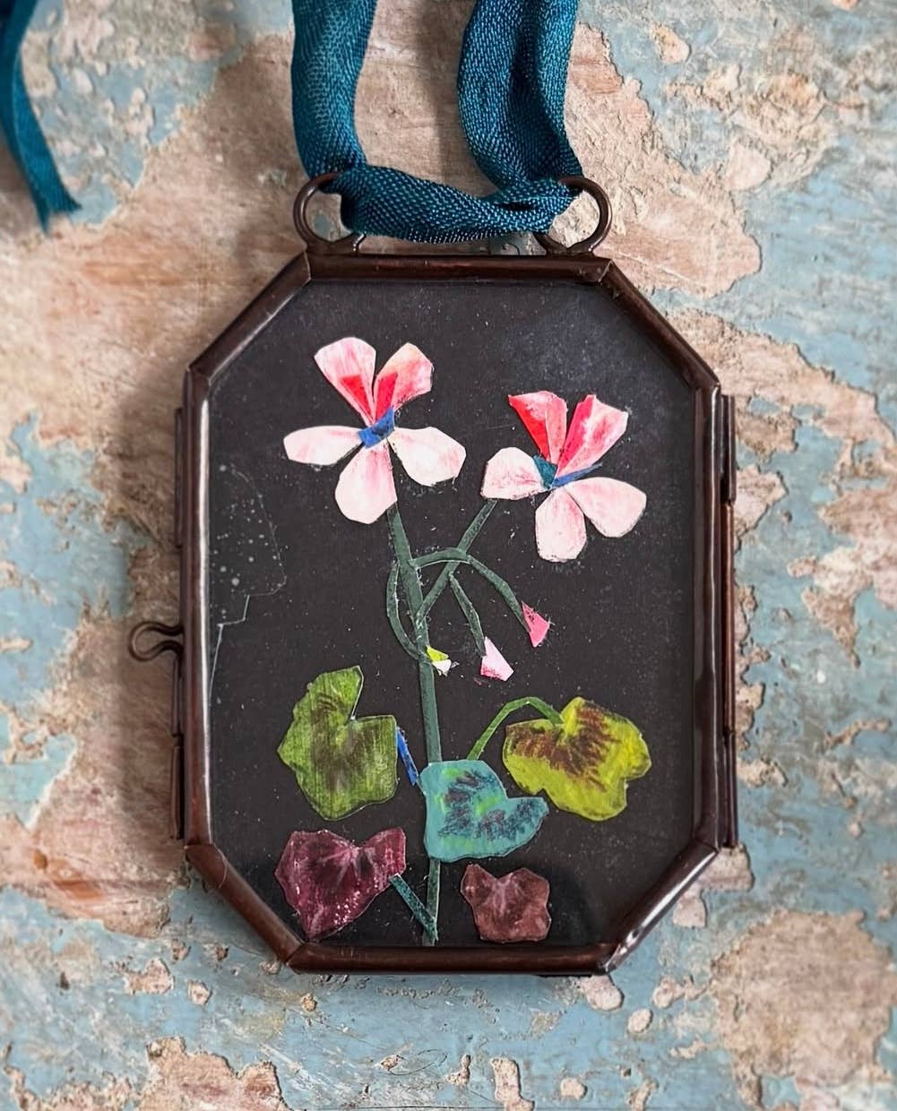Geranium, No. 2 - Handmade Art Locket