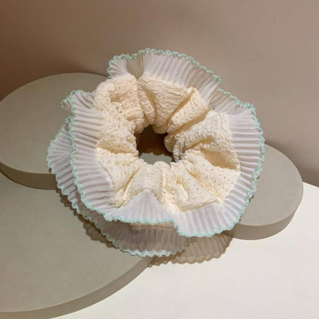 Ruffled Lace Scrunchie
